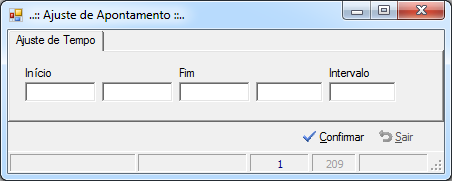 Imagem de Ajuste de Apontamento: Ajuste de Tempo