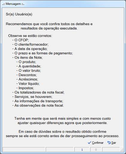 Mensagem Supremo: confirmar a transmissão da NF-e: A tela de transmissão de nota é aberta caso o usuário clique em “Confirmar”.