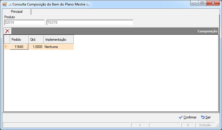 Tela de Composição do PMP: Consulta Composição do Item do PMP