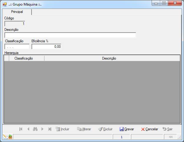 Tela de Grupo de Máquina