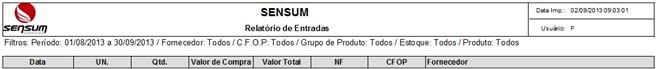 Exemplo do modelo Detalhado por produto